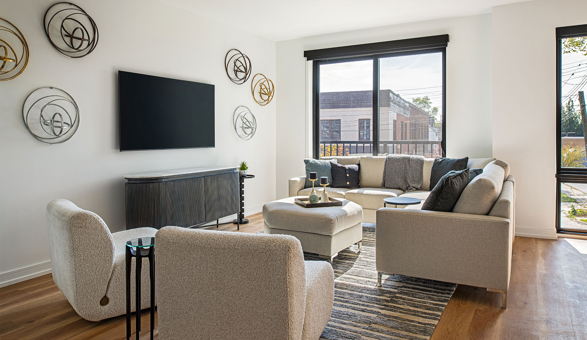 Corktown Townhomes Living Space | Luxury Townhomes in the heart of Detroit's Corktown